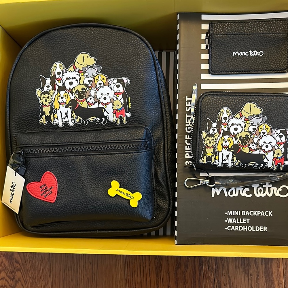 Marc Tetro Black mini Backpack Set